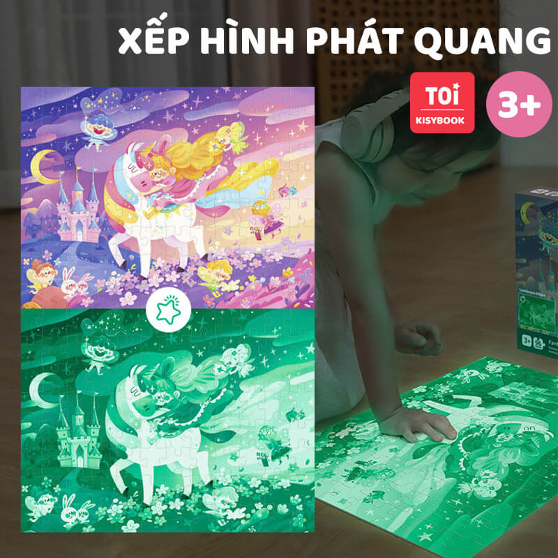 Xếp hình Phát Quang siêu lạ chính hãng TOI cho bé 3 Tuổi
