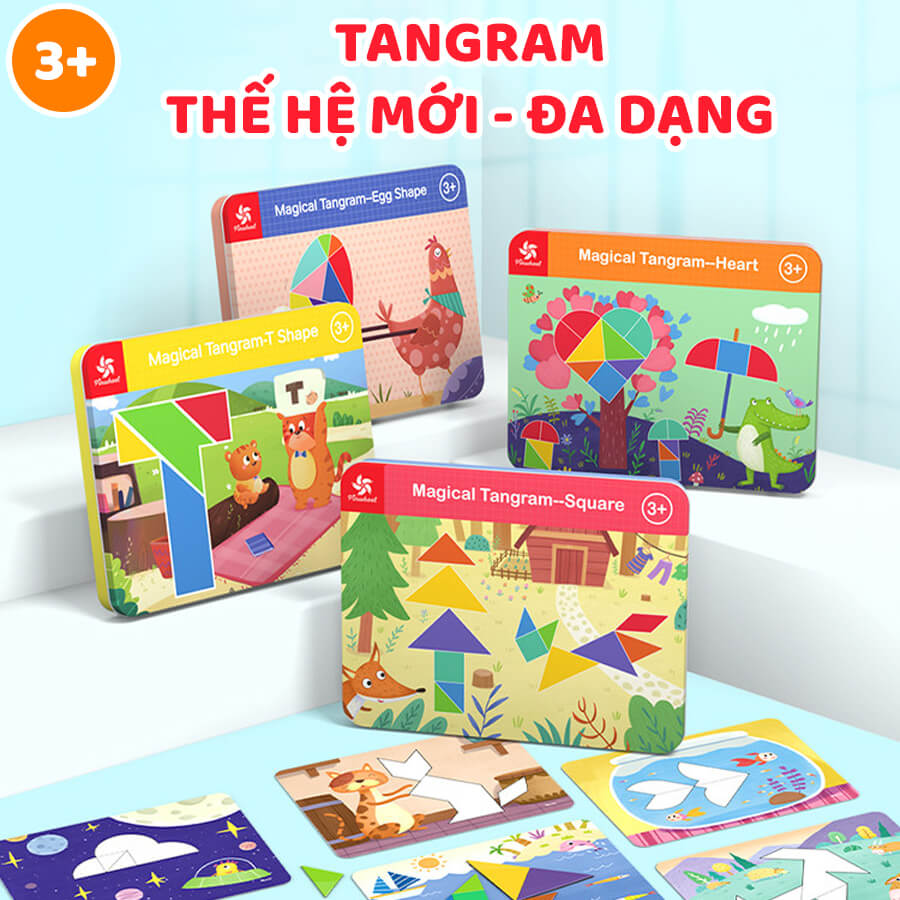 Tangram Thế Hệ Mới phù hợp nhiều độ tuổi chính hãng Pinwheel